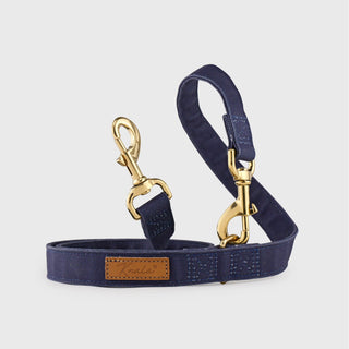 Knala Midnight Blue dog cafe lead front view on a white background.