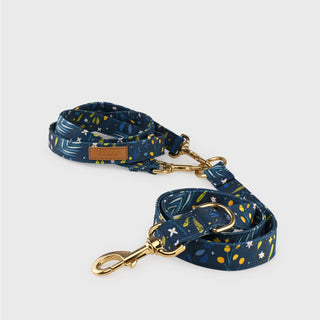 Knala Green Foliage dog multipurpose lead front view on a white background.