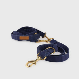 Knala Midnight Blue dog multipurpose lead front view on a white background.