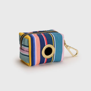 Knala Colour Stripe dog waste bag holder back view on a white background.