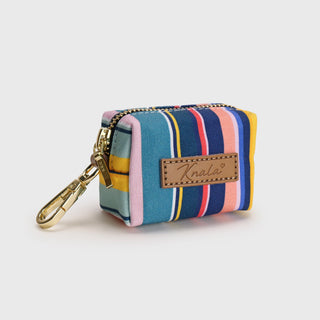 Knala Colour Stripe dog waste bag holder front view on a white background.