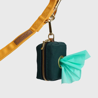 Knala Forest Green Dog dog waste bag holder product view on white background