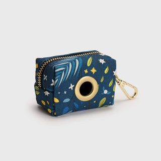 Knala Green Foliage dog waste bag holder back view on a white background.