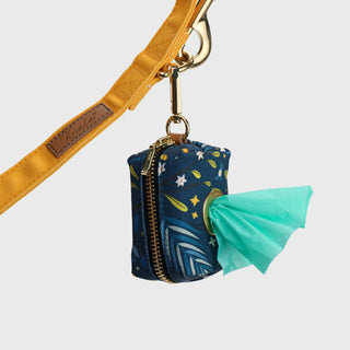 Knala Green Foliage Dog dog waste bag holder product view on white background